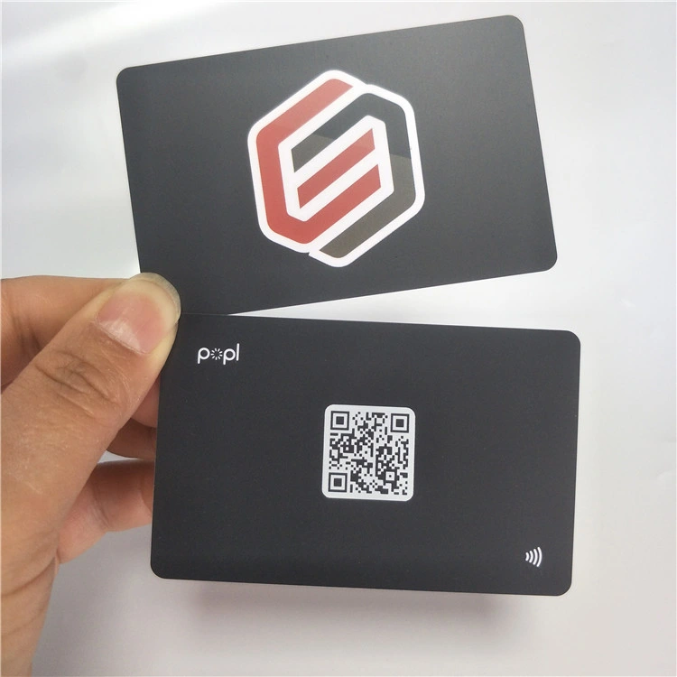 High quality/High cost performance Full Black Matte Finish Social Media NFC Business Card for Sharing Contact Profiles Url Links