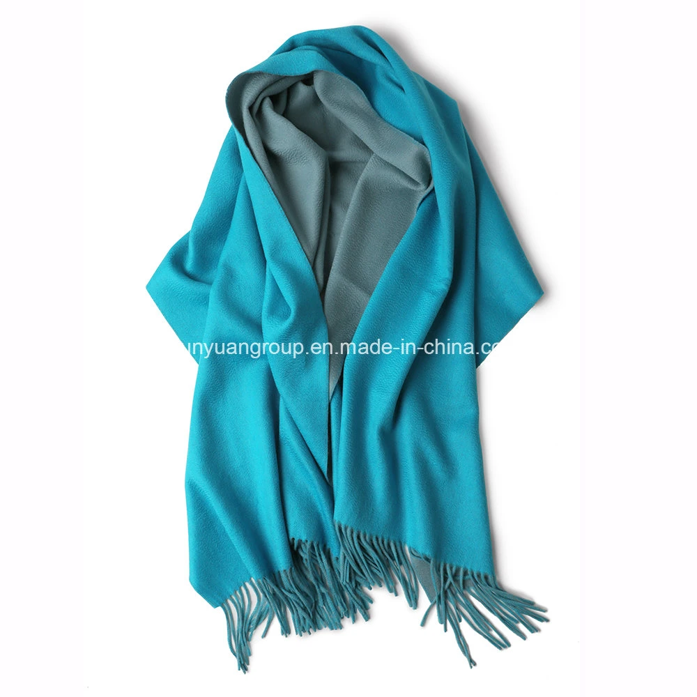 OEM Quality 100% Cashmere Double-Side Tie-Die Brushed Woven Shawl Scarf