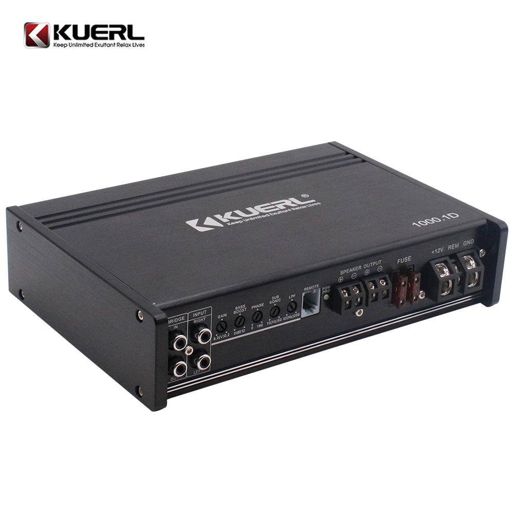 High Power Stereo Amplifier Black Car Amplifier 1000W 1 Channel Competition Car Audio Amplifier