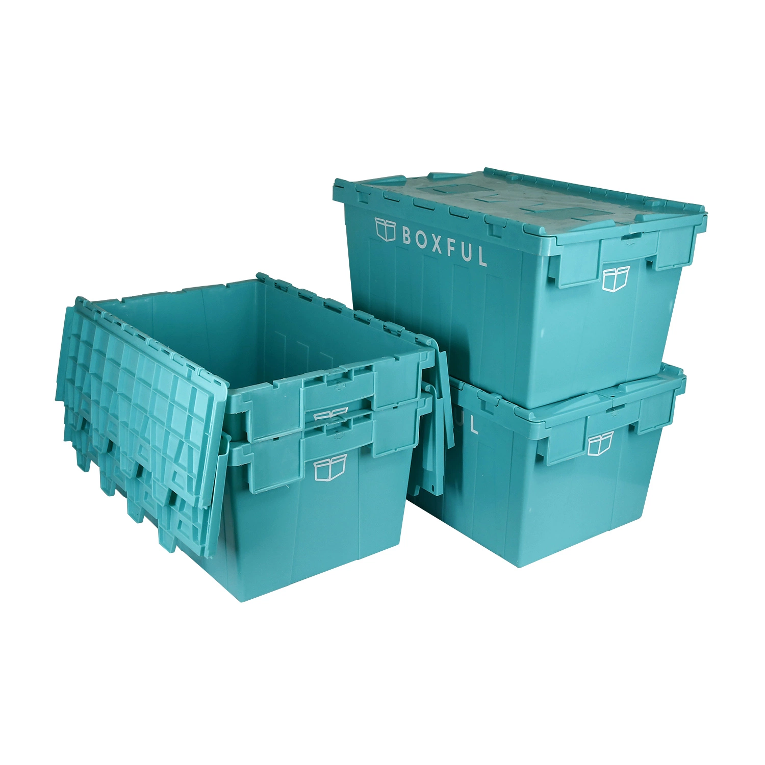 Large Capacity Stackable and Nestable Cargo Transport Plastic Box