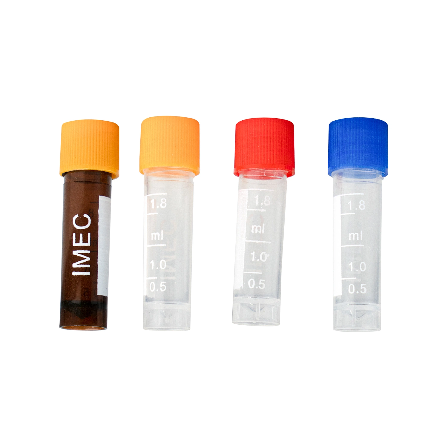 Tubo criovial criogénicos criogénicos criogénicos de plástico descartável de laboratório de 1,8 ml