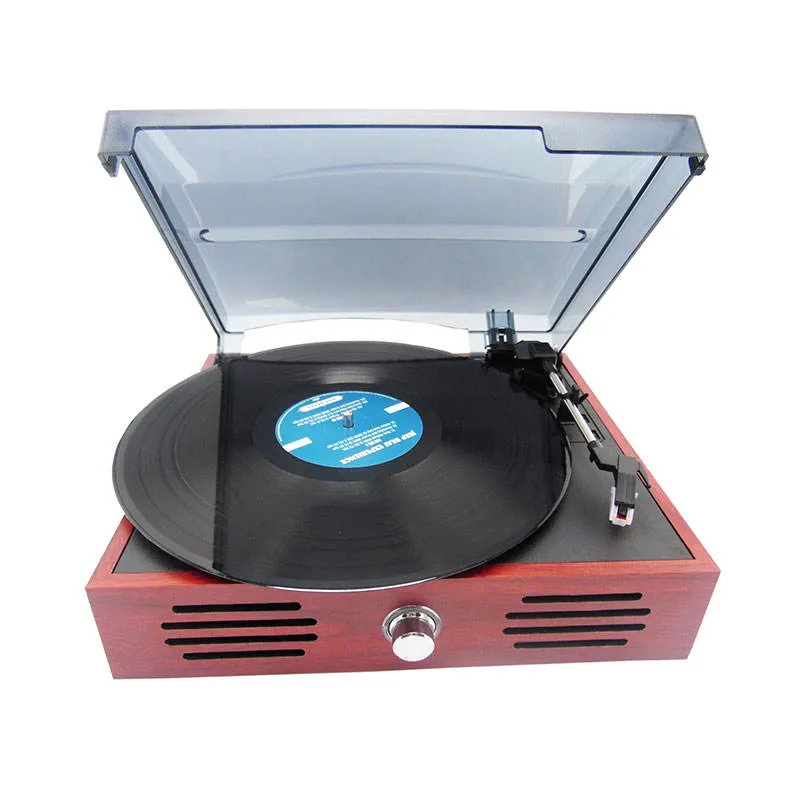 High Quality Stereo Vinyl Home and Outdoor Detachable Dust Cover Turntable Player