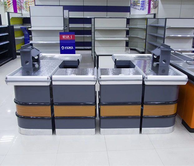 Loja de equipamentos dos Caixas Caixas Design para o supermercado ou loja de varejo