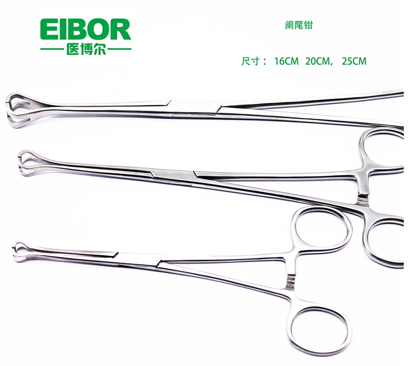 Appendix Holding Clamps Forceps for Surgical Use with Ce