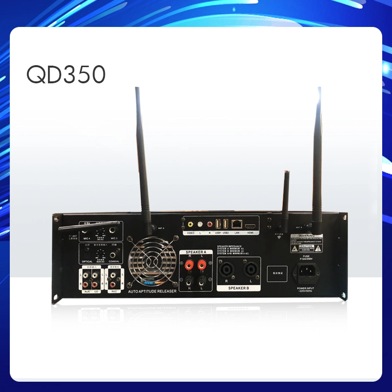 Qd350 HDMI interface de entrada 500W de potência de som profissional amplificador de mistura para sistema de som doméstico