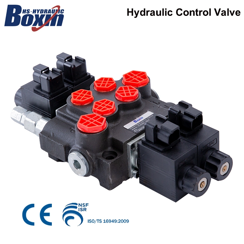 2 Spool Hydraulic Control Valve High Pressure Control Valve with 2-3pin