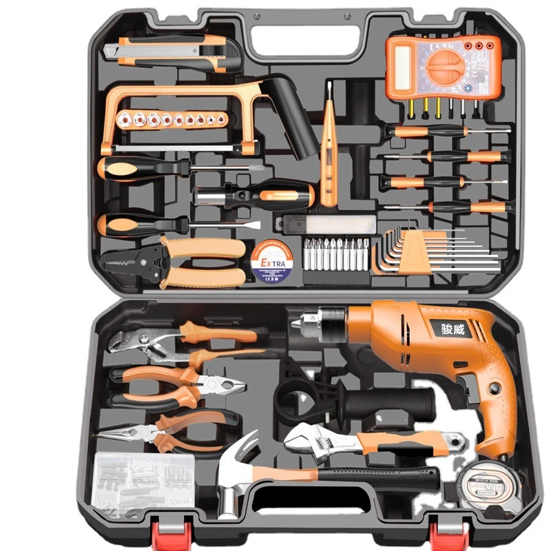 Wholesale/Supplier Household Repair Power Combo Hardware Electric Tools Kit Electrical Tool Box Impact Drill Bit Set