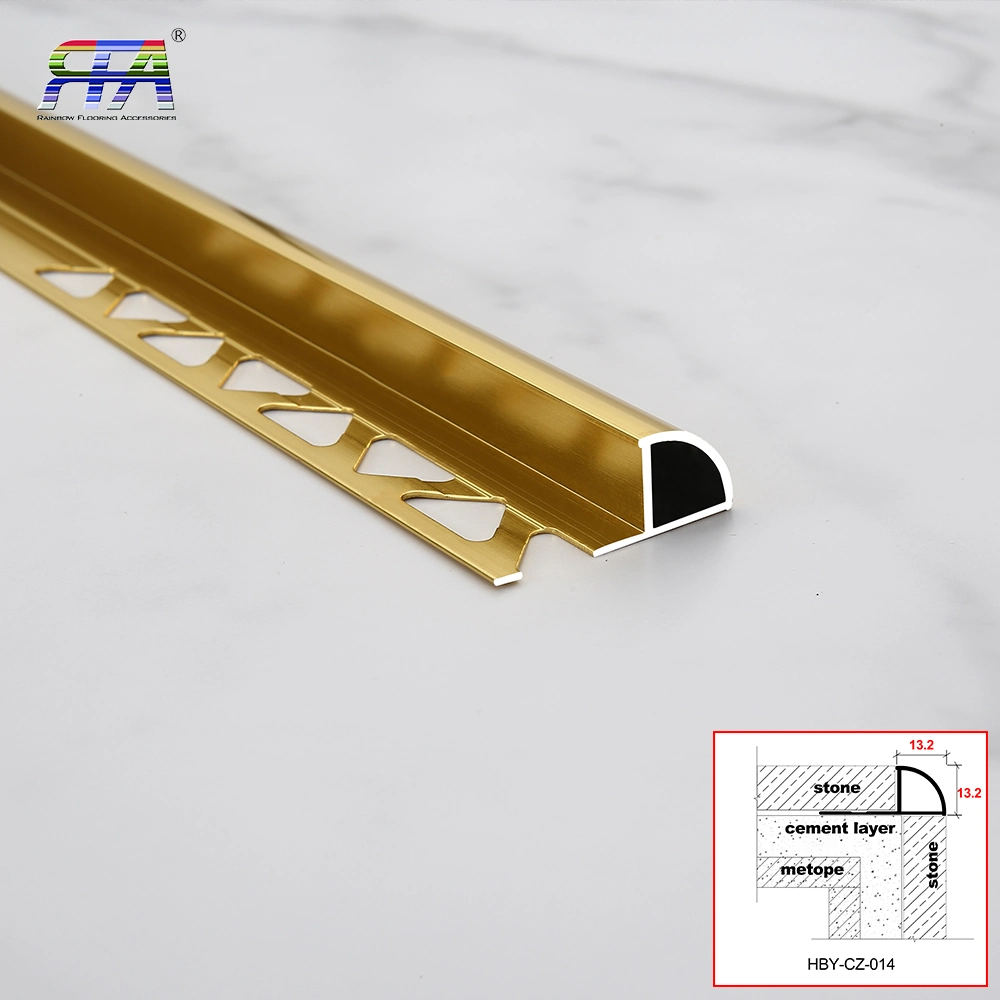 Hoboly Aluminum Ceramic Decorative Trims External Corner Angle Strips Wall Tile Edge 1/4 Round Trim Full Stock or Customized Ava