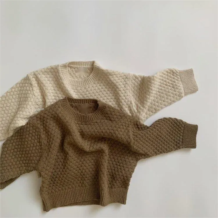 China Supplier Guangzhou Factory Wholesale/Supplier Bulk Hot Popular Toddler Solid Color Knitted Children Wear Little Girls Apparel Kids Baby Sweaters