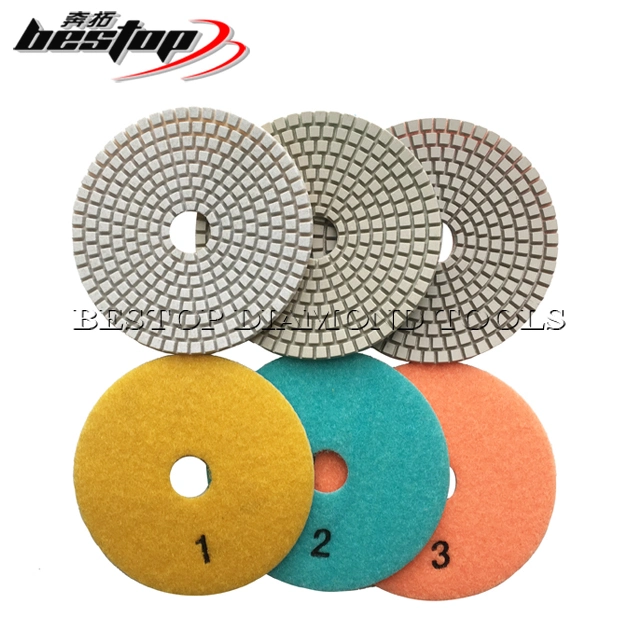 4" Diamond 3 Step Polishing Disc for Granite and Marble