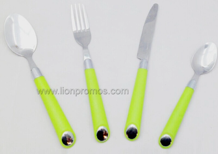 Supermarket Logo Branded Kitchenware Spoon Fork, Knife Set