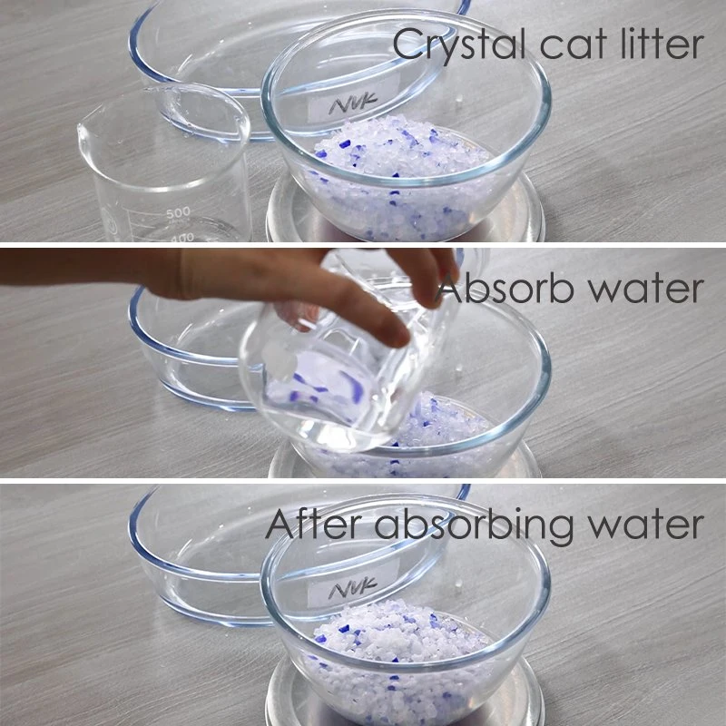 Ultra-absorbant sans poussière blanc Bleu couleur Crystal Arena PARA Gato Silica Gel litière Crystal Cat sable