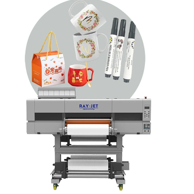 UV Dtf Imprimante 60cm 2en1 Machine d'impression en rouleau avec Lamineur