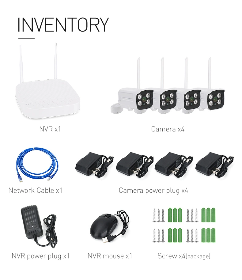 Smart 2MP Mini Bullet WiFi Cámara NVR Kit Ai humano Detección Cámaras de Seguridad exterior sistema de videovigilancia