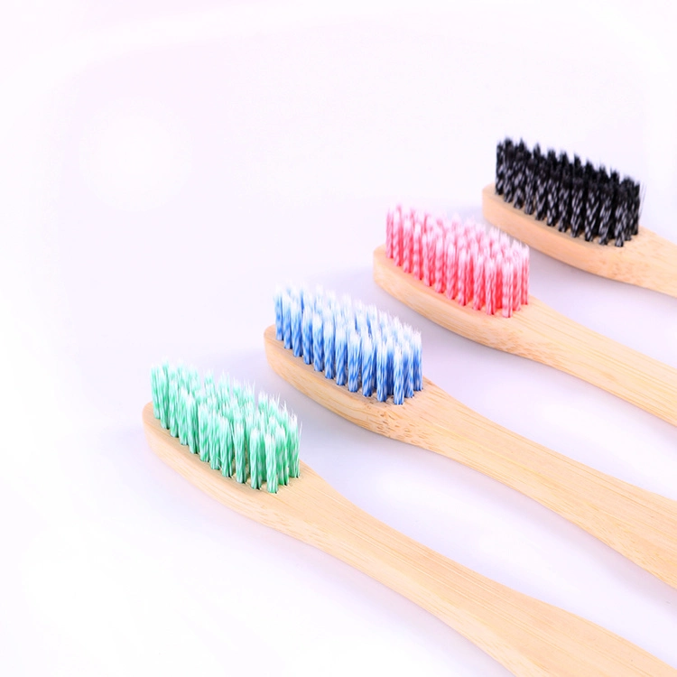 Degradable Soft Small Bristle Adult Kids 1PCS Packaging Round Handle Biodegradable Travel Kit Sustainable Bamboo Toothbrush