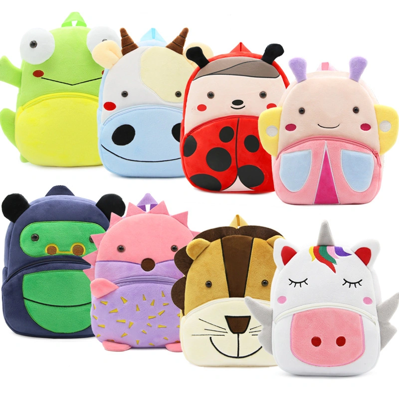 3D Cartoon Plush Kindergarten Schoolbag Animal Children School Bags