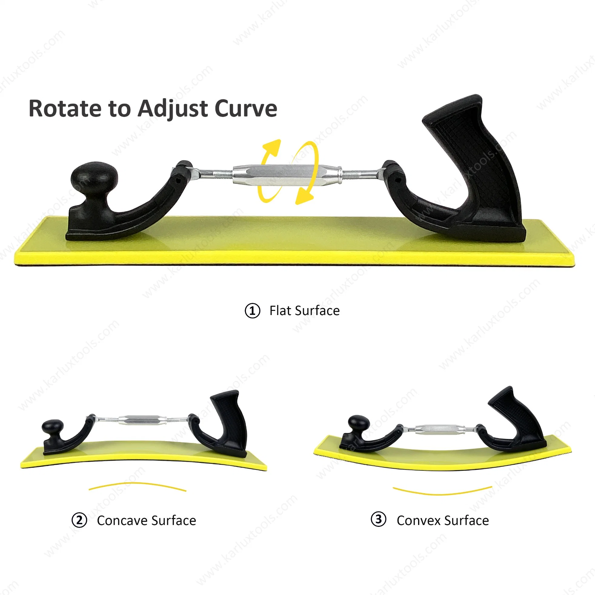 70*420mm de rayon réglable souple Crochet et boucle Longboard bloc de ponçage du Conseil de ponçage