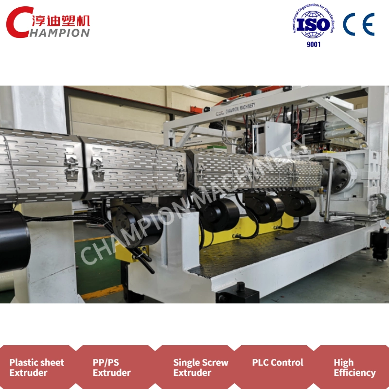 Single Screw Extruder For Mono Layer Plastic Sheet Making Extrusion Line