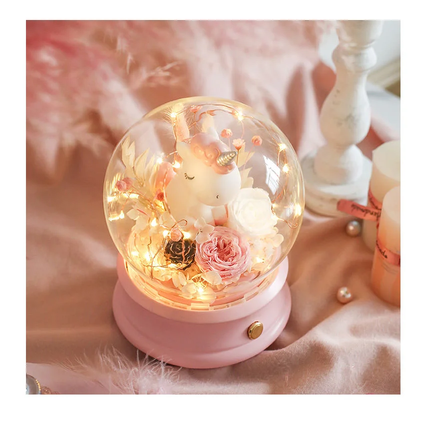 Mini altavoz inalámbrico LED Rosa Forever Rose Real Regalo de recuerdo de San Valentín de rosa