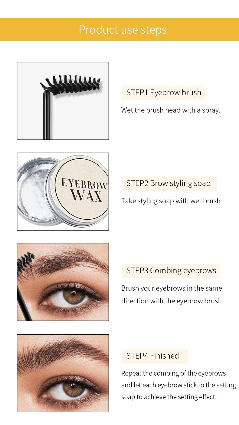 Brow Freeze Styling Wax 30g / 15g Long Lasting Waterproof Brow Stying Soap with Your Own Logo