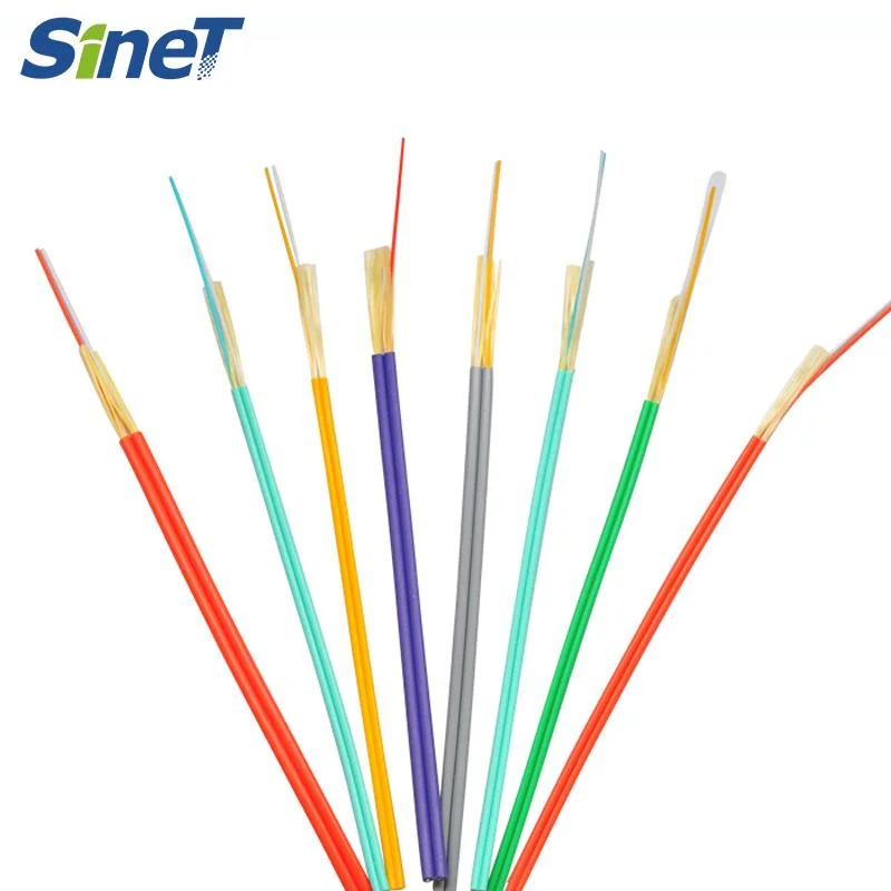 Paquete de precios al por mayor 8 12 24 Core SM G652D G657A Cable óptico de fibra interior GJFFV de distribución de tampones herméticos multinúcleo