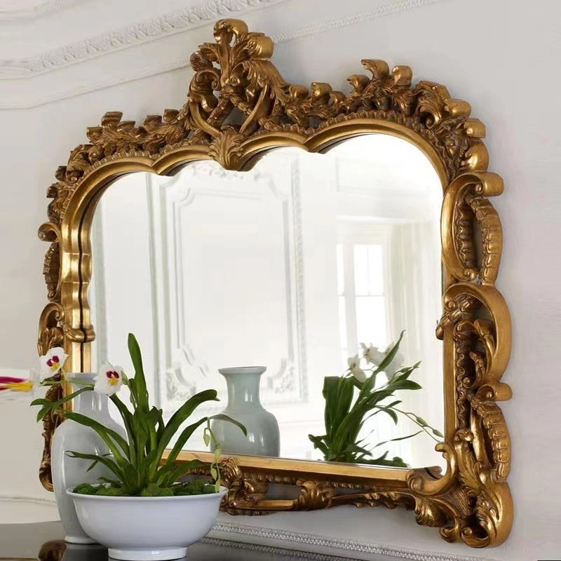 Plein de grande taille miroir antique Baroque de plancher du châssis pour la décoration d'accueil