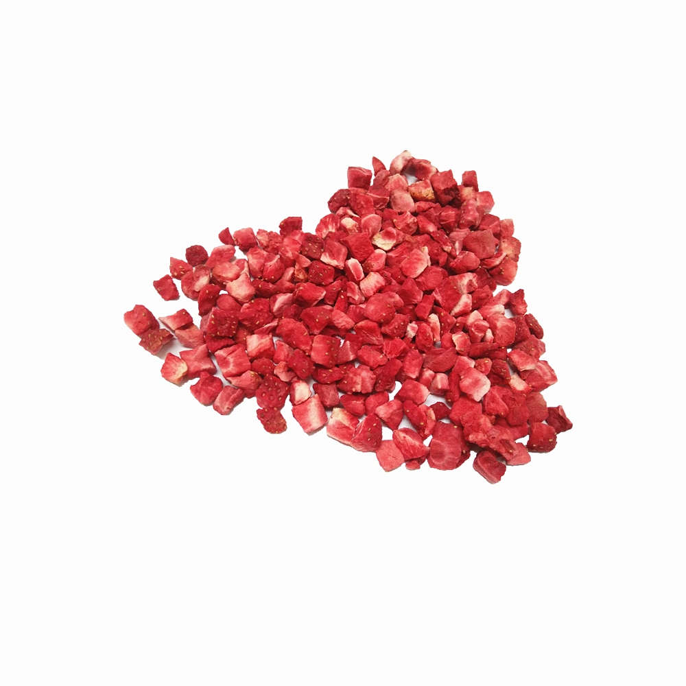 Fruta deshidratada Freezen Fresa seca FD fresas de Fresa 10x10mm