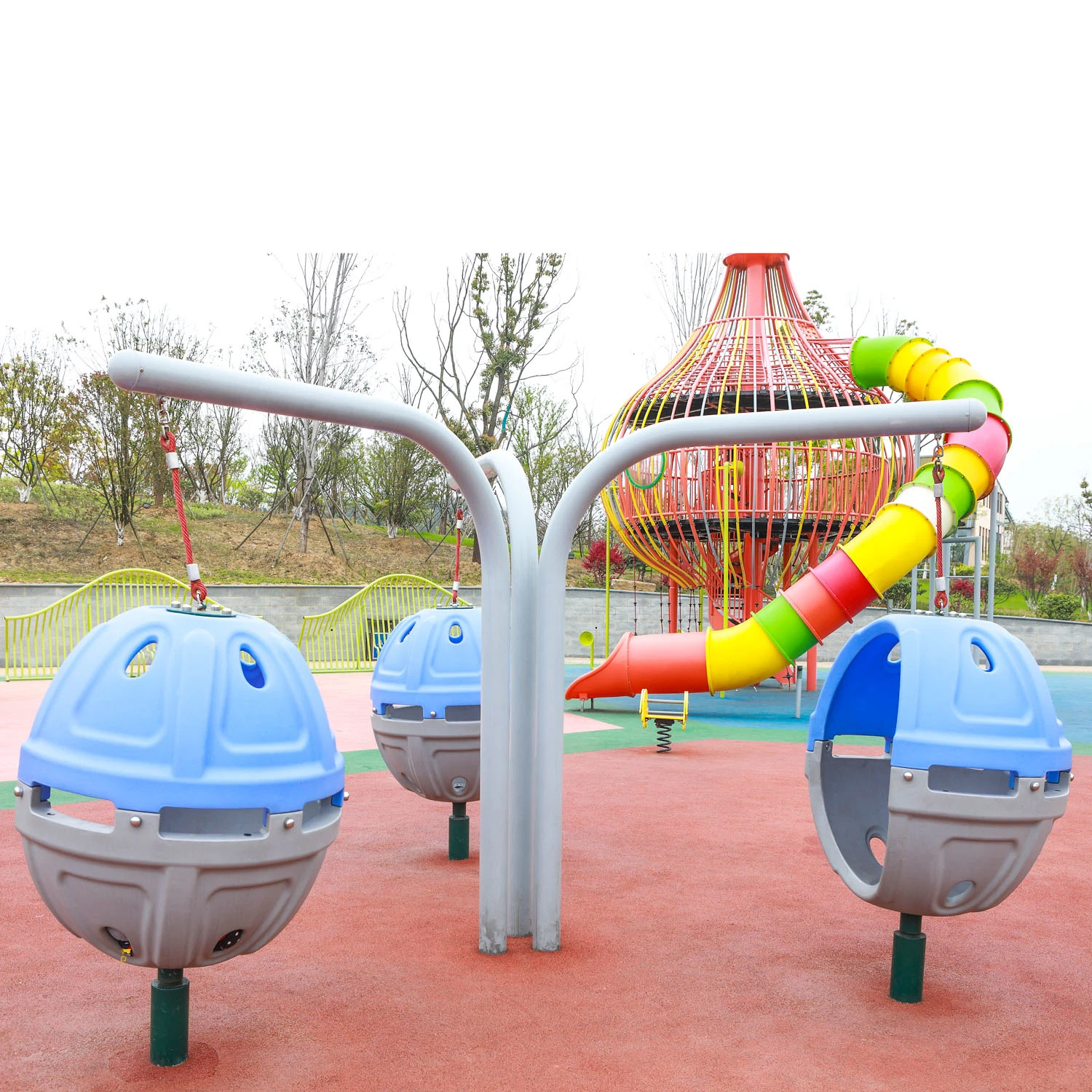 Los niños Playground comercial columpios deslice el equipo de juegos al aire libre