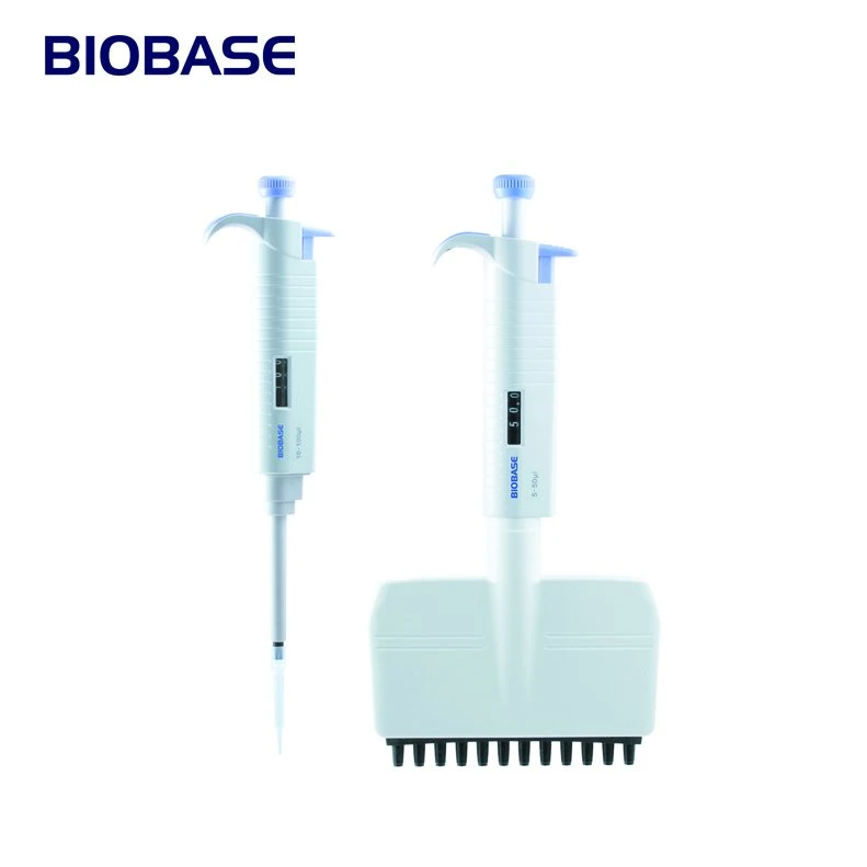 Biobase Chine Pipette automatique à canal unique légère pour laboratoire.