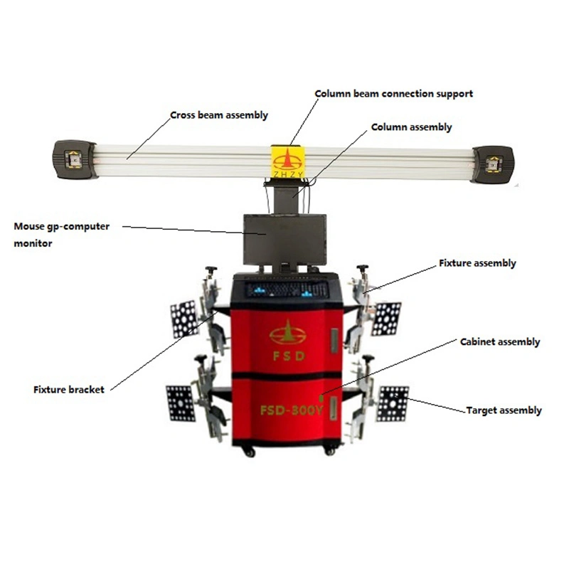 Fostar ODM CE Approved Automobile Test Accurate China Wheel Alignment Machine