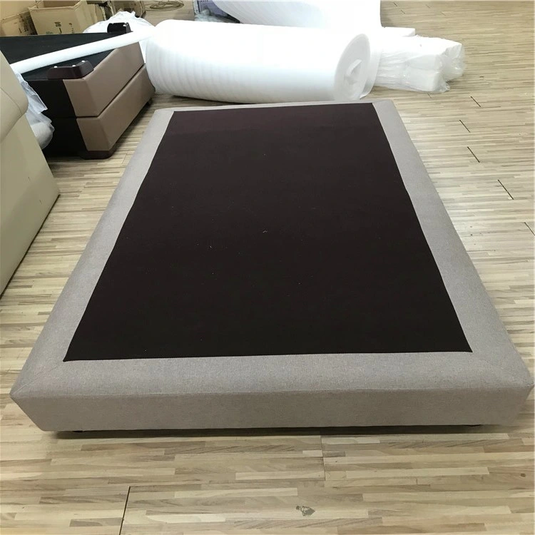 Marco de cama de tamaño King Queen con patas ajustables, base de madera contrachapada, fundamento de cama con somier