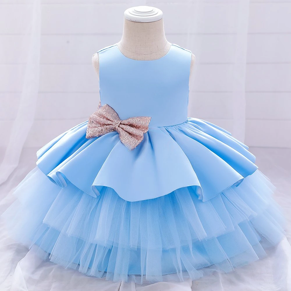 2022 Neue Ankunft Baby Kleidung Mädchen Party Kleid Ballkleid Kleid Mit Süßer Spitze Und Prinzessinnenbesatz