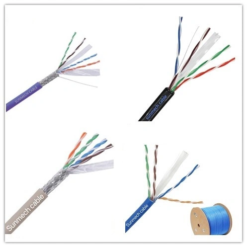 LAN Cable 0.57cu Cat5 Cat5e CAT6 Cat7 Computer Cable Bare Copper UTP FTP SFTP Cable Commucation Cable CCA LAN Cable 23AWG 24AWG Network Cable