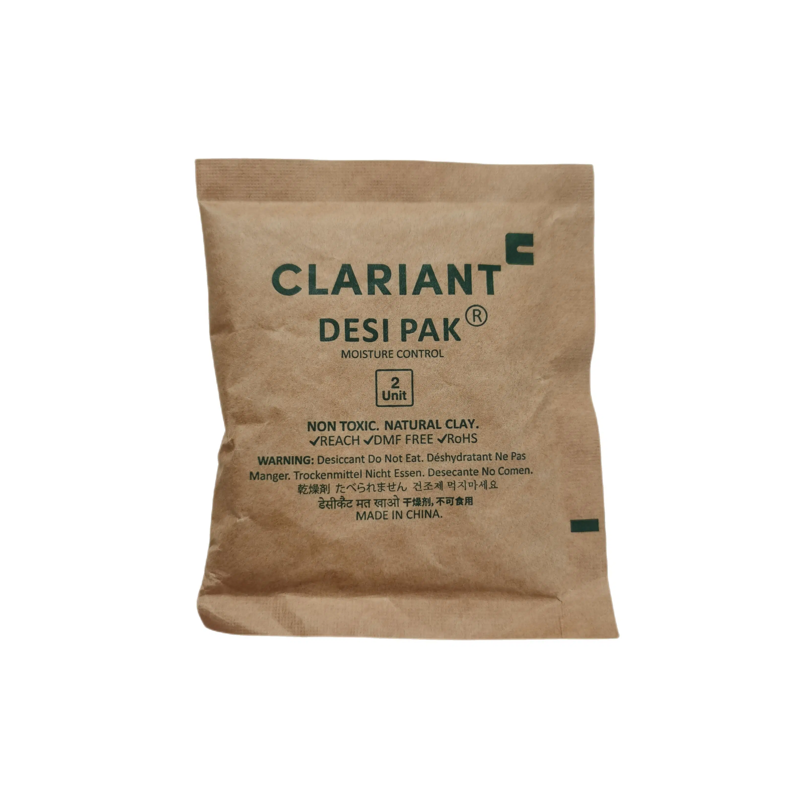 2unit Industrial Grade Natural Clay Desiccant Desi Pak for Garment and Shoes Carton Packing