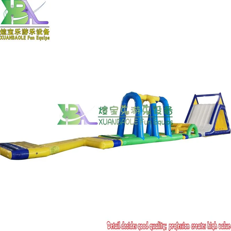 Hotel Swimming Pool Equipment Inflatable Obstacle Water Game Inflatable Flying Bridge Raft Bridge Water Fun Amusement Park