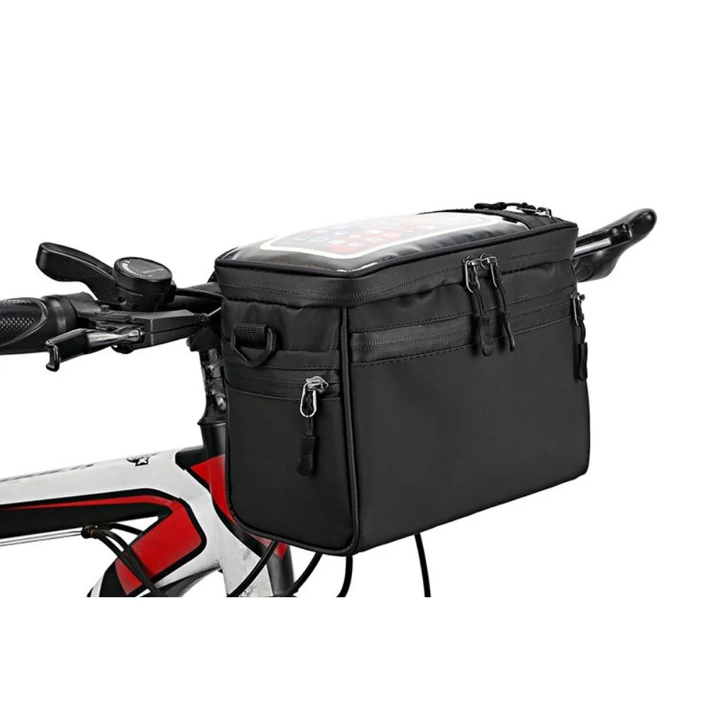 Reflective Bike Handlebar Bag, Front Frame Waterproof Bicycle Basket Pack Cycling Tool Accessories Case with Inner Pocket Wyz20576