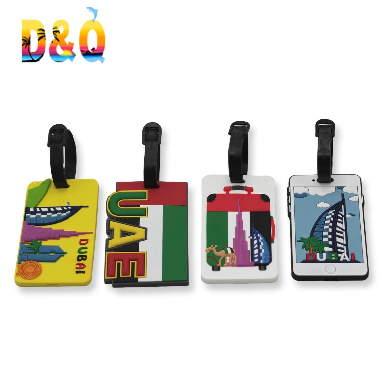 Custom Logo Personalized Soft PVC Luggage Tag for Travel