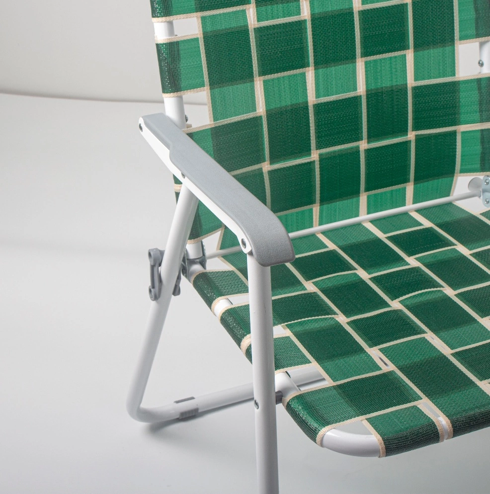 Langlebiger faltbarer Stahl Woven Beach Chair für Camping