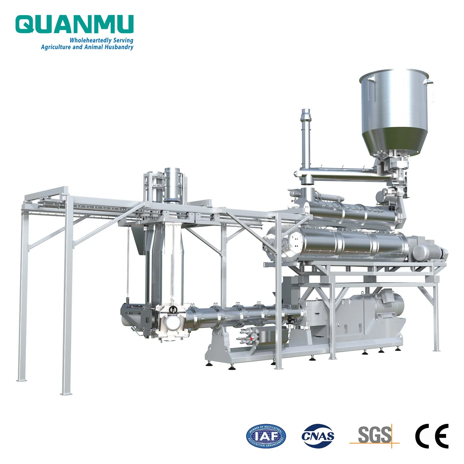 Best Price of Floating or Sinking Fish and Aquatic Animal Feed Pellet Twin Screw Extruder Machinery in Feed Processing Machinery