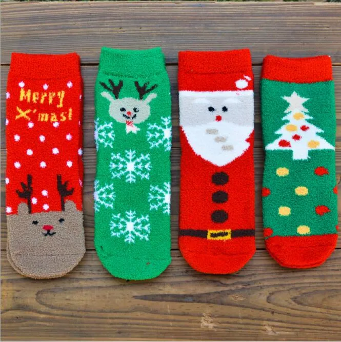 Custom Packing Winter Warm Soft Happy Sock Gift Christmas Kids Socks