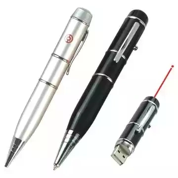 LED Light Laser Pointer USB Pen Drive 8GB 16GB 32GB USB Flash Drive Ball Pen Gadgets Electronic