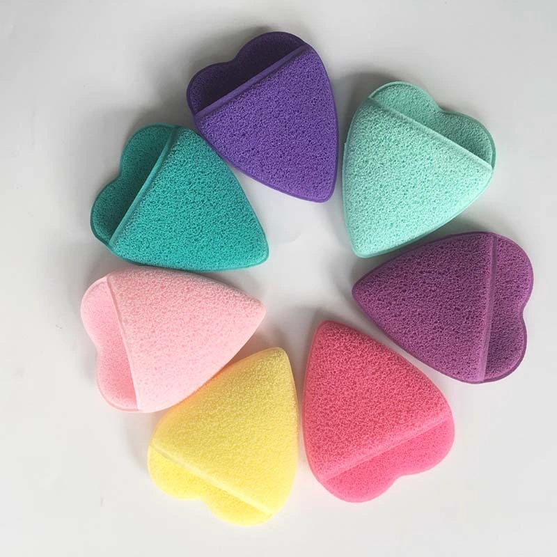 Mini reutilizable dedo Cojín de aire Puff Multicolor removedor de Maquillaje Cuidado de piel ecológica la esponja de limpieza Limpieza de cara Pad para mujer