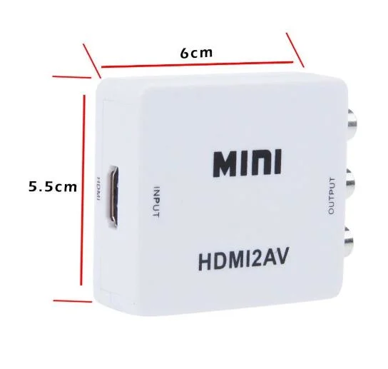 Convertisseur vidéo HD HDMI vers AV Mini 1080P Support