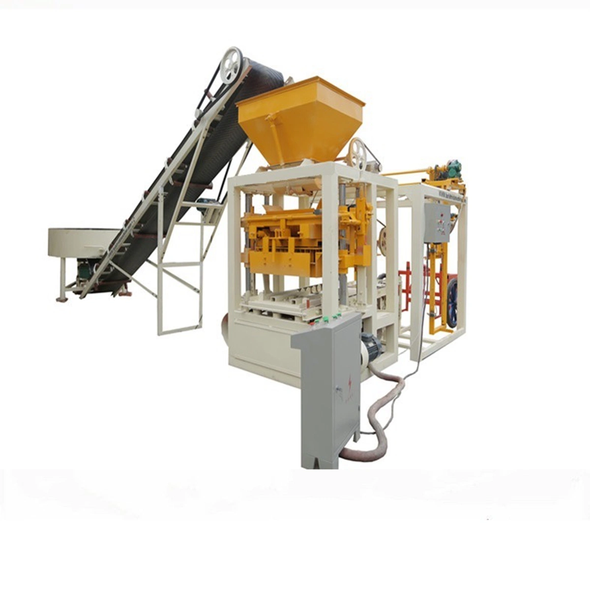 Qt4-24b Clay Concrete Automatic Low Cost Interlocking Construction Hollow Paver Fly Ash Block Production Line