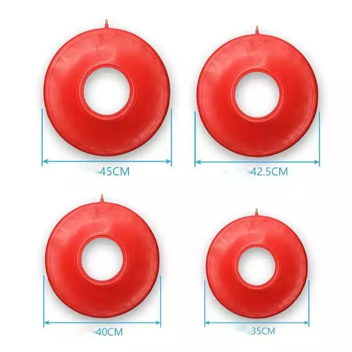 Médicos redonda roja de goma de látex del cojín del asiento inflable aire