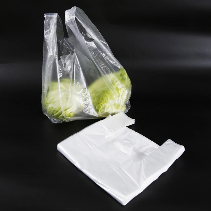 300+160X520mm Non-Woven Vest Shopping Plastic HDPE Bags with Transparent Color