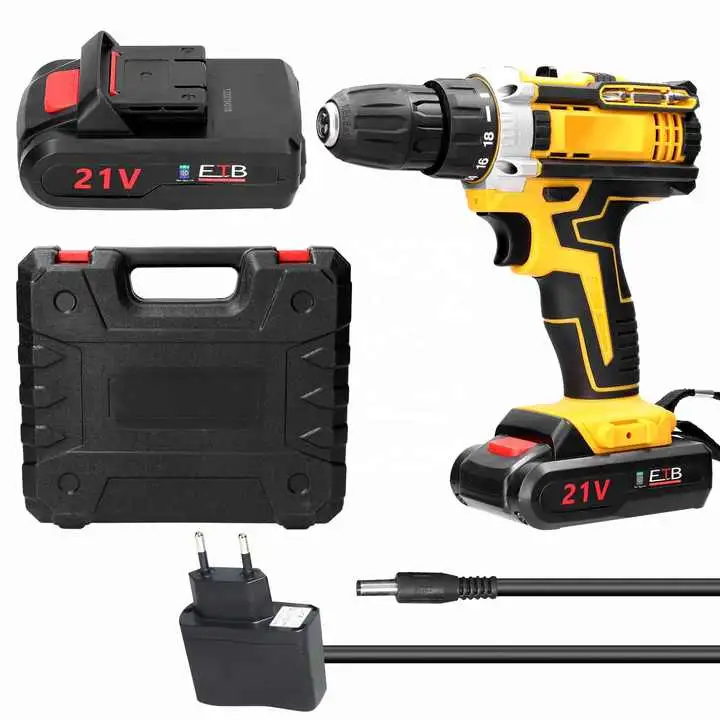 High Power Rechargeable Lithium-Ion Drill Electric Screwdriver Set Impact Drill Power