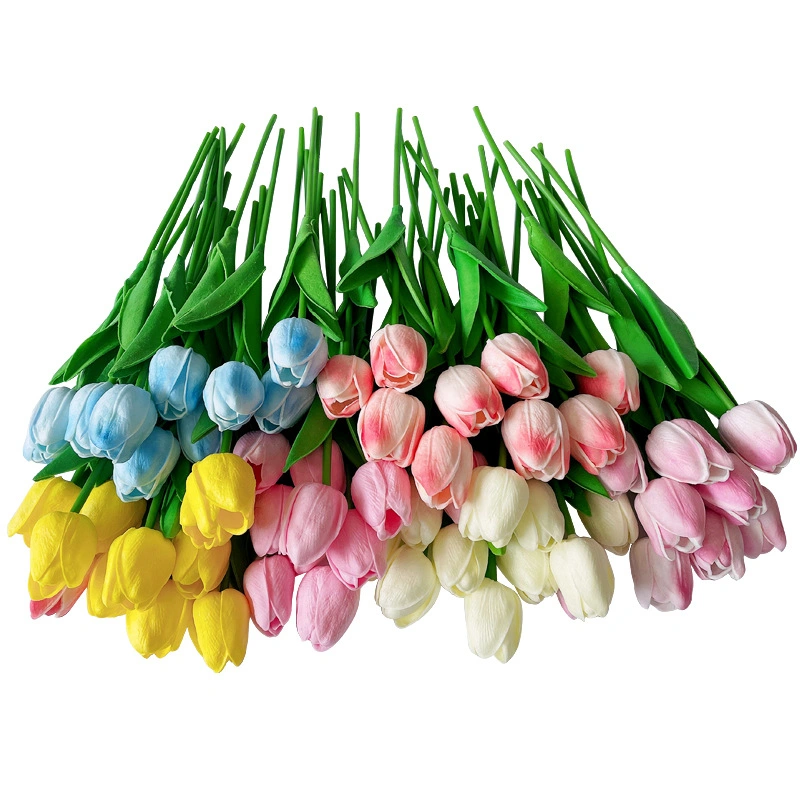 Tulip para la fotografía de boda decoración PU flor artificial