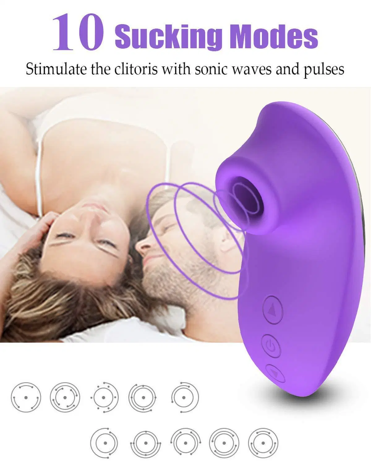 Vibrador de sucção de topo da Amazon, vibrador, dispositivo de massagem e massagem, brinquedo sexual feminino flirante para adultos