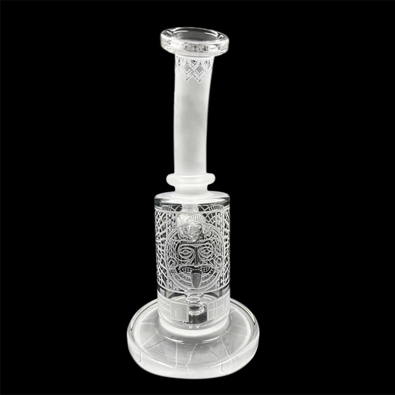 Sirui Smoking Set Glass Pipes Glass Art Sand Blast with Quartz Banger Ice Crack Base Concentrate Rig Ash Catcher Glass Smoking Water Pipe